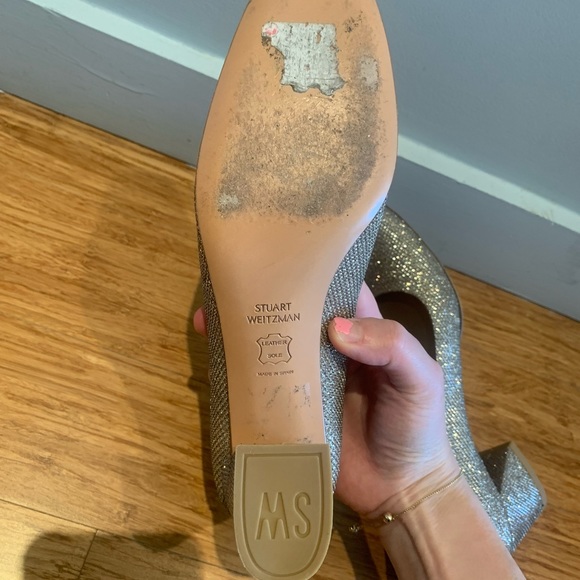 Stuart Weitzman Glitter Square Toe - Picture 5 of 7